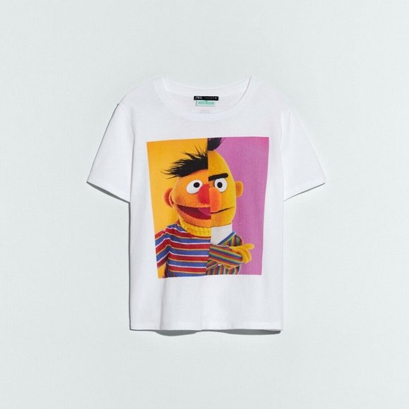 Sesame Street Ernie Face T-Shirt, Orange - Foto 3